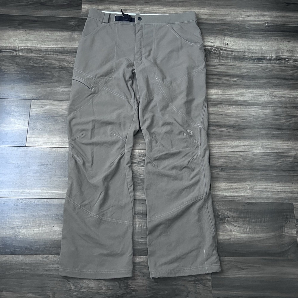 Mountain Hardwear Hiking Pants Large Beige Brown Technical Trail Cargo OM2239